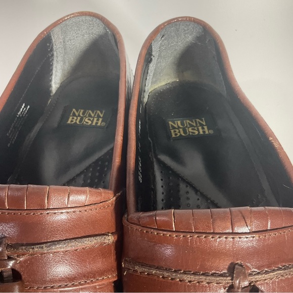 Nunn Bush Slip On Two-Toned Leather black & brown woven toe, kiltie loafer 10.5 main image 15